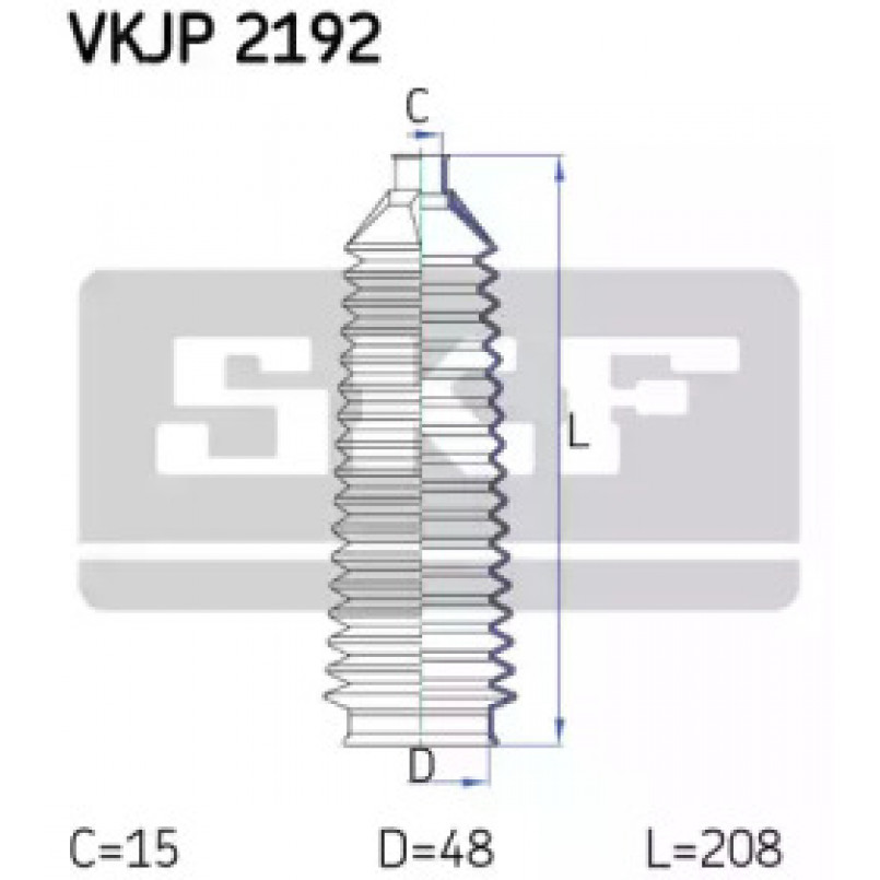 VKJP 2192 SKF - Пильовик привідного валу